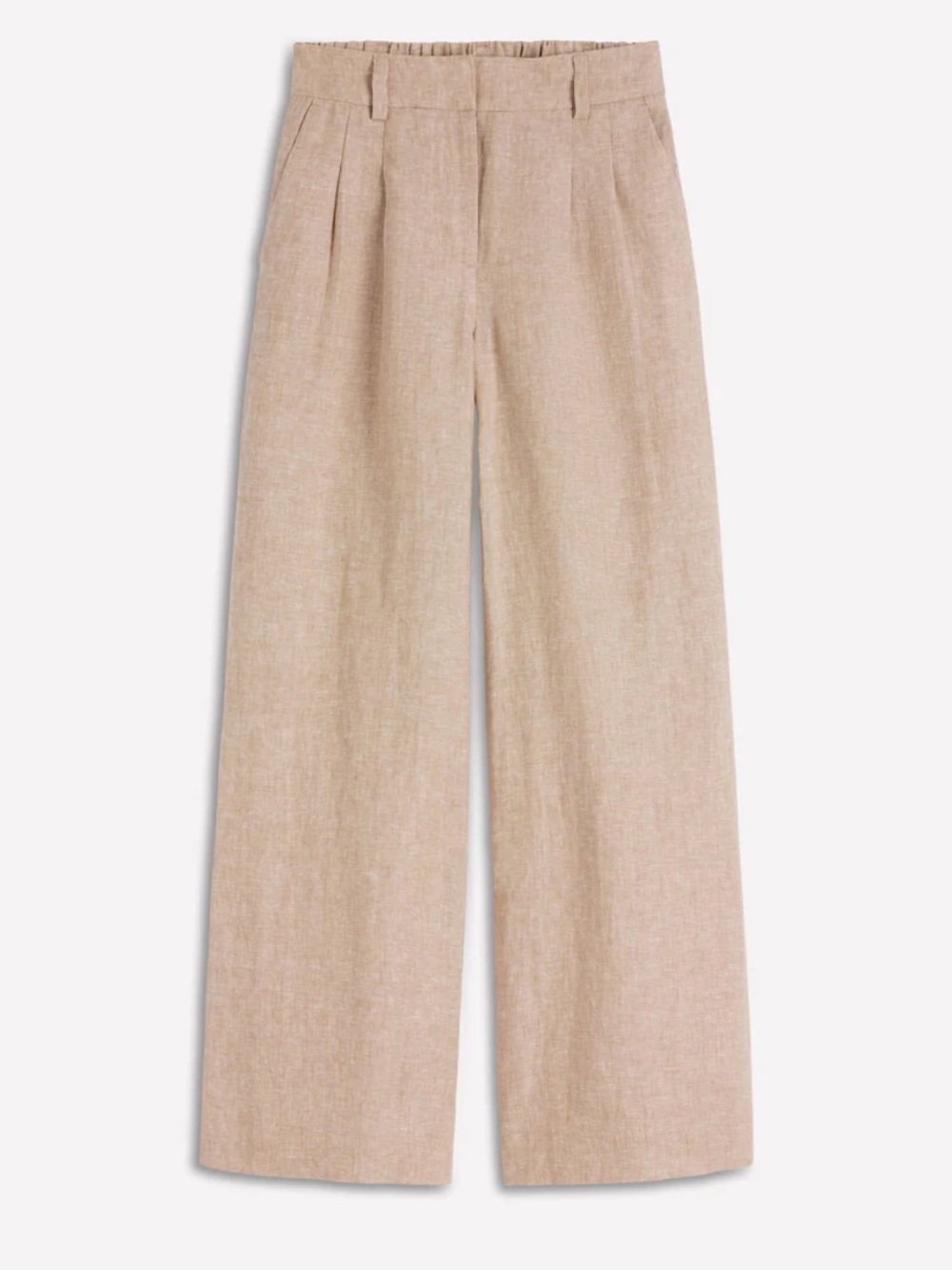 Boden Kensington Wide-Leg Linen pants in cappuccino chambray amphora 8p nwt new